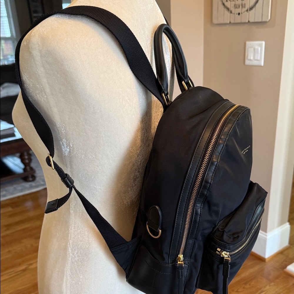 Tory Burch Tilda Black Nylon Backpack Gold Hardware - Picture 5 of 14